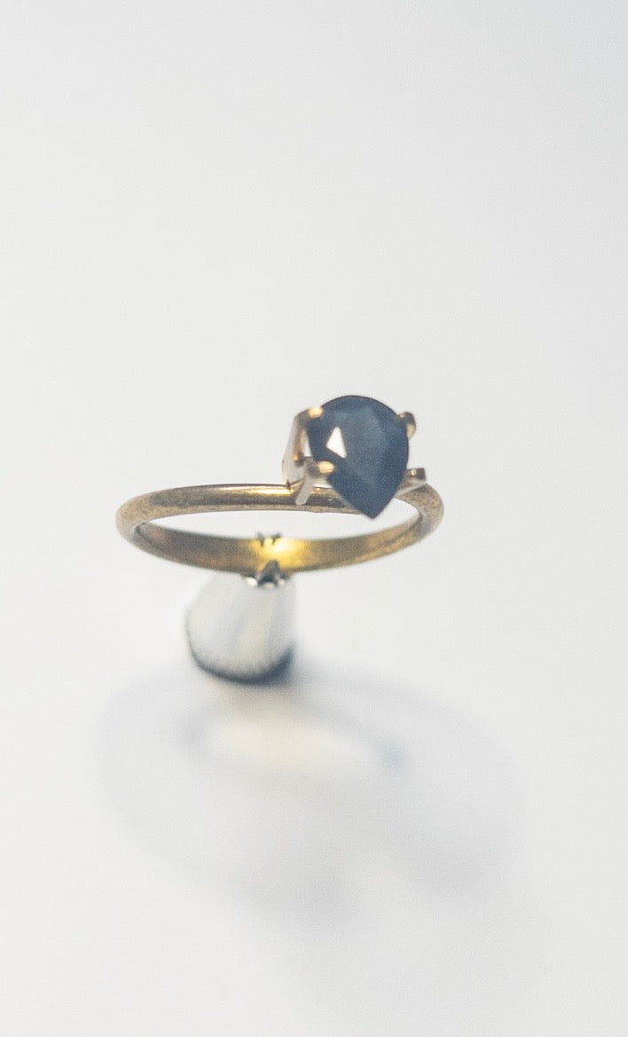 Deep Blue Teardrop Sapphire 1.3ct